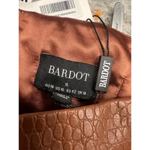 Bardot 'Croc' Brown Polyurethane Mini Dress‎ Size XL - NWT thumbnail 3