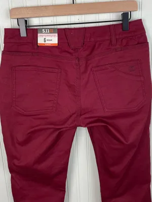 NEW 5.11 Tactical Women's Defender-Flex Pants Slim Fit Size 6 Regular Red Twill thumbnail 7