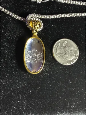 Vintage Necklace Trinity Broadcasting Network Cross Dual Tone Pendant thumbnail 5