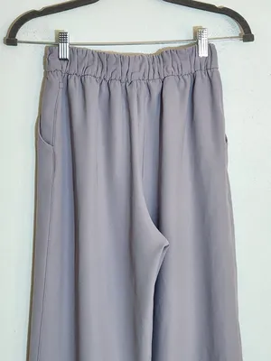 Lululemon Light Purple Wide Leg Cropped Pull On Pants Size 4 Flaw thumbnail 4