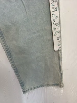 Good American Pale Blue Ripped Boyfriend Jeans thumbnail 9