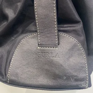 Furla Women's Black Shoulder Nylon Tote Purse Large Bag thumbnail 3