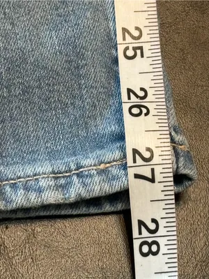 American Eagle Outfitters Light Blue Distressed Wide-Leg Jeans 23/000 Short NWT thumbnail 12