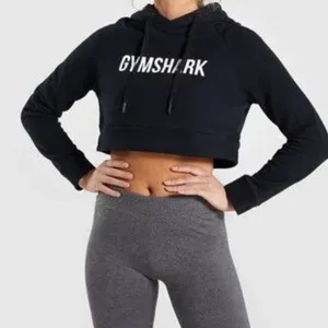 GYMSHARK Women’s Black Cropped Hoodie Size Medium thumbnail 6