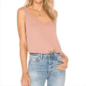 Free People Sydney Dusty Rose Mauve Oversized Tank Top Bodysuit Medium thumbnail 9