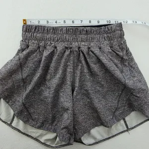 Lululemon Track That Short 5" Heathered Grey W7AUZS Size 4 High Rise Running thumbnail 11