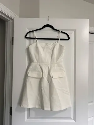 Showpo New Katia Mini Dress Strappy Corset A Line Dress In White Size XS MSRP $119 thumbnail 7