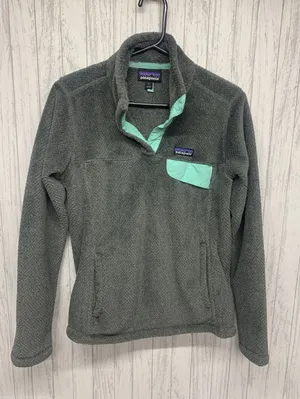 Womens Size S Patagonia Fleece Re-Tool Grey Pullover EUC thumbnail 1