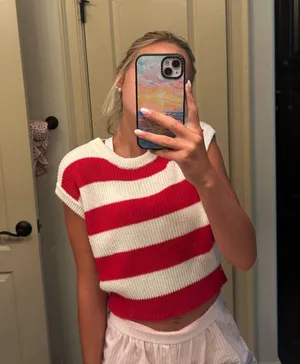 Double Zero striped crop sweater thumbnail 1