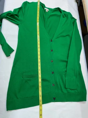 Gap Womens Green V-Neck Button Front Cardigan Sweater Size M Buttons Cotton thumbnail 8