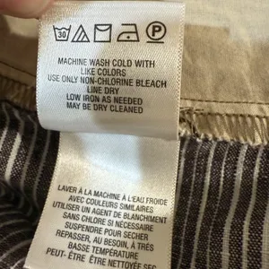 Anthropologie Ett Twa Pants Womens‎ 0 Brown White Wide Leg Striped Sailor Linen thumbnail 7