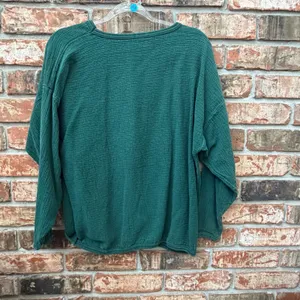 Chic Vintage Teddy Bear Pullover Medium Large M/L 90s Cottagecore Green thumbnail 6