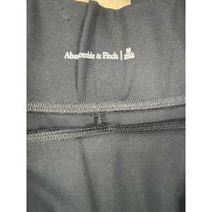 Abercrombie & Fitch Black Pintuck Front Slit Flare Pants Womens Size M High Rise thumbnail 2