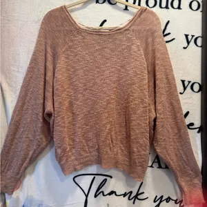 Blank Paige “Love Is” Modern Pink Sweater Size Large thumbnail 2