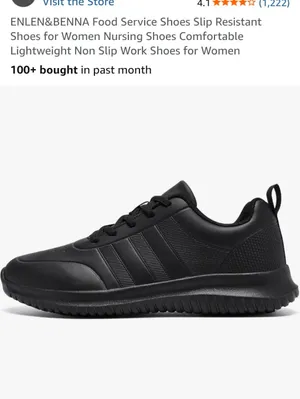 Enlen & Benna Slip-Resistant Athletic Work Shoes - Black Size 8 Womens Worn Onc thumbnail 3