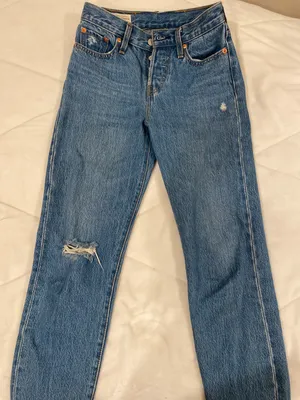 Levi's Distressed Mom Straight Jeans thumbnail 1
