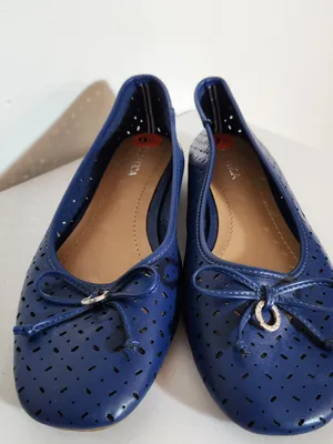 Nautica Navy Blue Perforated Ballet Flats Size 9.5 NWOT thumbnail 3