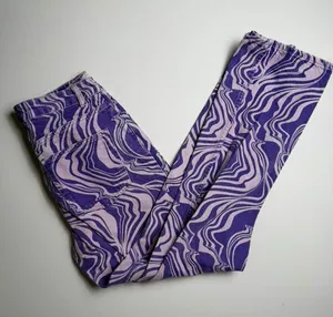 ZARA Funky Purple Pink Swirl Print Straight Leg Y2K Retro Jeans EUR 40 USA 8 thumbnail 1
