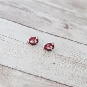 Vintage Stud Earrings Small & Dainty Ladybird/Ladybug thumbnail 3
