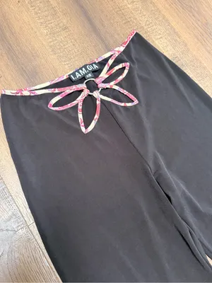 I.AM.GIA. Renalee Flower Cut Out Legging Pants Flare‎ Y2K XS thumbnail 4