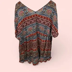 Cute Abercrombie & Fitch boho oversized tie waist tunic top beach pool coastal thumbnail 3