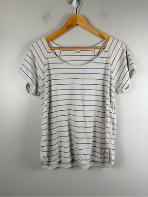 Lake Pima Short sleeve shirt in Cobalt stripe size medium thumbnail 2