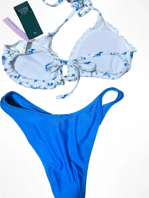 wild fable Blue & White Floral Bikini Set thumbnail 4