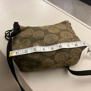 ERDA Luxurious Brown and Black Crossbody Bag with Monogram Design-American made thumbnail 4