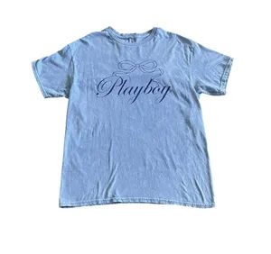 Playboy acid wash blue graphic tee - large thumbnail 1
