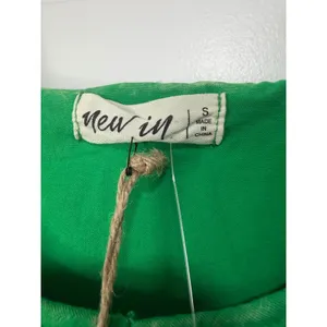 Very J Mineral Washed Green Cotton Romper Mini Dress Small thumbnail 7