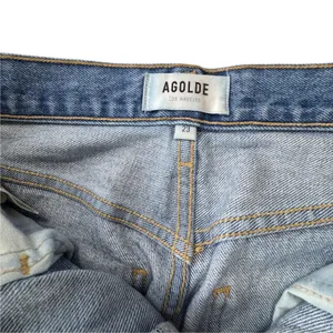 AGOLDE‎ 90s Jean Womens 23 High Rise Straight Leg Distressed Blue Denim Grunge thumbnail 7