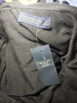NWT Abercrombie & Fitch off shoulder cozy crossover soft A&F top grey small thumbnail 7