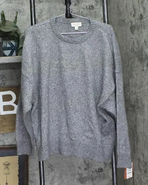 NEW State Of Day Indulge Rest Sweater Pewter Lounge 100188601MS Pewter Gray L thumbnail 1