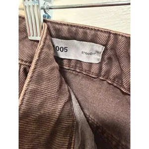 Collusion x005 Womens Brown‎ Straight Leg High Rise Button Fly Jeans Size 30 thumbnail 8