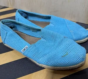 TOMS Blue‎ Slip On Sneakers Women’s US 7.5 Casual Canvas Comfort thumbnail 1