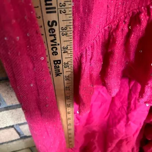 Sundress Juliana Sequin Dress Saint Barth Blush Pink Flowy High Low Size M/L thumbnail 6
