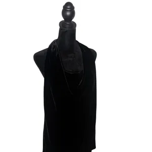 Vince Black Velvet Cowl Neck Top Size 12 Whimsigoth Dark Romantic Holiday‎ thumbnail 6