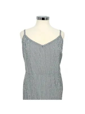 Market Spruce Coastal Nautical Striped Maxi Sun Dress Blue White Size 2X NWT thumbnail 4