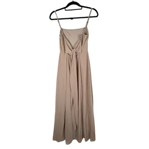 Show Me Your Mumu Tan‎ Lauren Tie Maxi Dress Women's Size Small Wedding Formal thumbnail 3