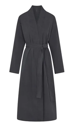 Skims Woven Lounge Long Robe Ash Size Small thumbnail 1