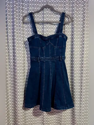 Free People | Margot Denim Mini Dress, Small thumbnail 4