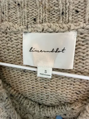 Line And Dot Revolve Beige Cable Knit Sweater Dress Size Small thumbnail 4