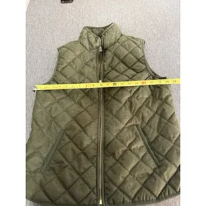 Old Navy Puffer Vest Womens Sz L Green Quilted Full Zip Pockets Outdoors Layer thumbnail 6