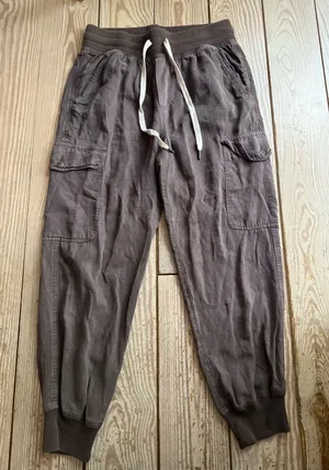 Aerie Brown Cargo Jogger Pants Small Petite thumbnail 1