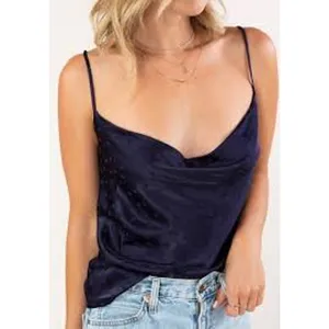 LOVE STITCH Dot Jacquard Cowl Neck Satin Cami Top NWT Medium M ROMANTIC FEMININE thumbnail 5