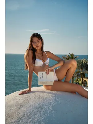 PEIXOTO Kallie Bikini Top in White Medium New Womens Swim thumbnail 11