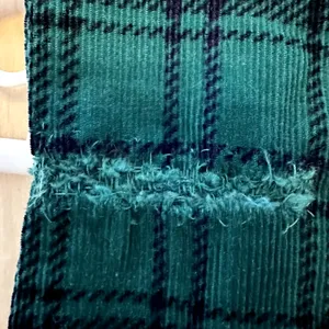 All Week Long Corduroy Dress 100% Cotton Wrap Button Up Gingham Plaid Green 8P thumbnail 4