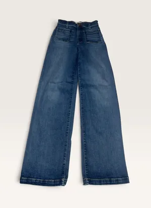 Madewell Emmett Wide Leg Jeans Womens 24 Tall High Rise Medium Wash NR844 thumbnail 1