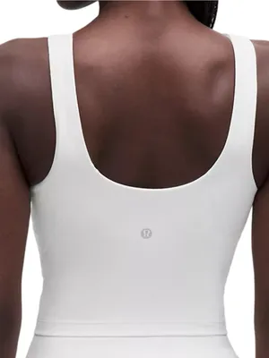 lululemon athletica Women’s Size 6 White Align V-Neck Crop Tank Top Sports Bra thumbnail 2