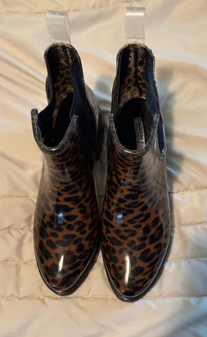 London fog rain boots cheetah print 8 thumbnail 1